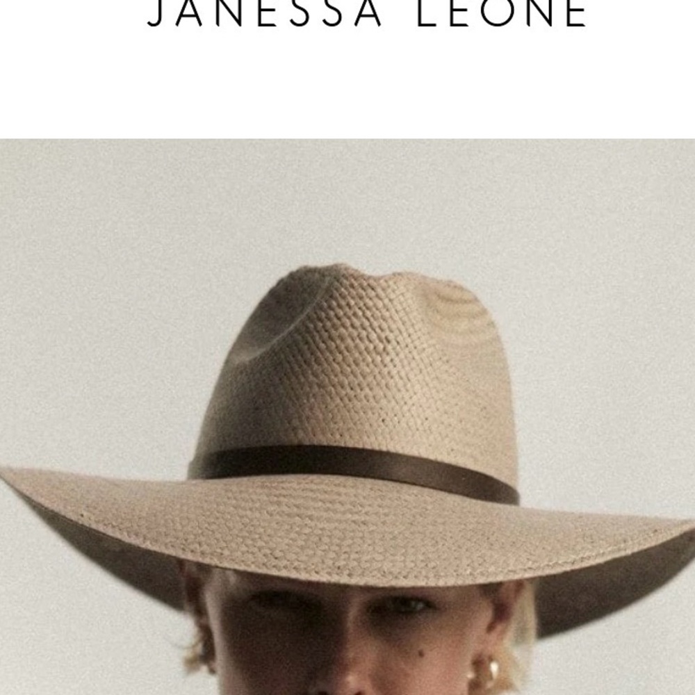 NWT Janessa Leone Judith Hat in Taupe